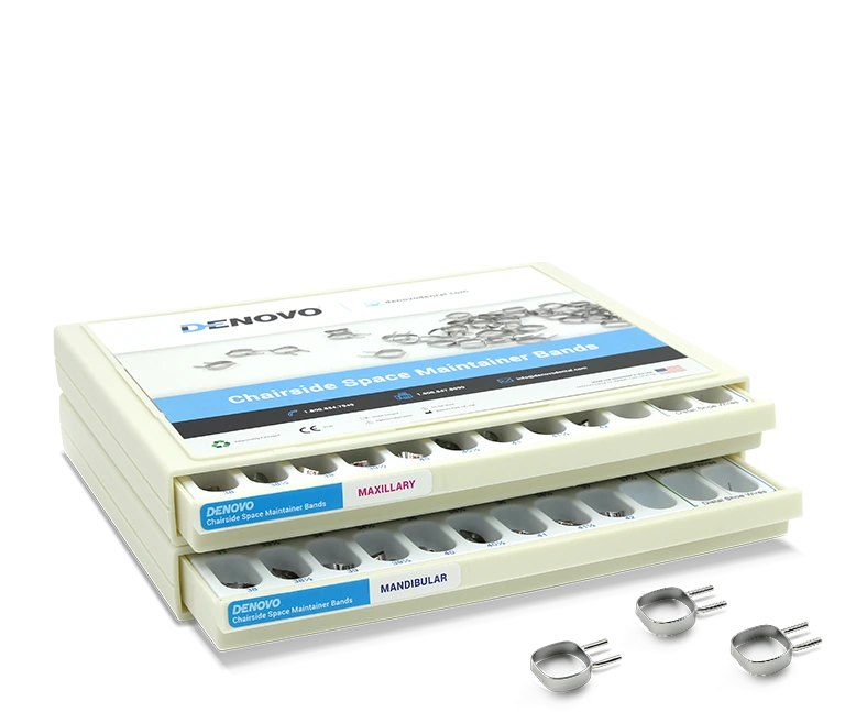 Dental Space Maintainer – U37 1/2 Preformed Molar Bands With Tubes, Box Of 2